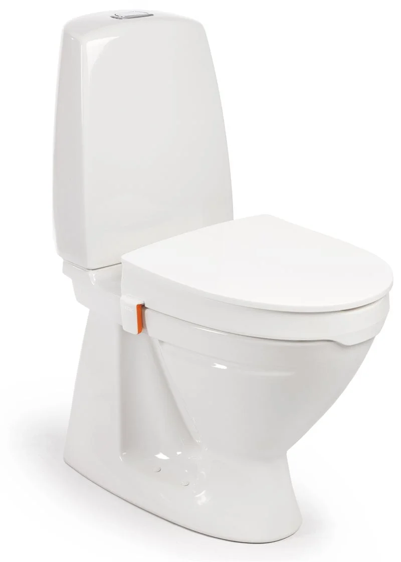 Toalettsitsförhöjare My-Loo med kantstopp och lock, 6 cm